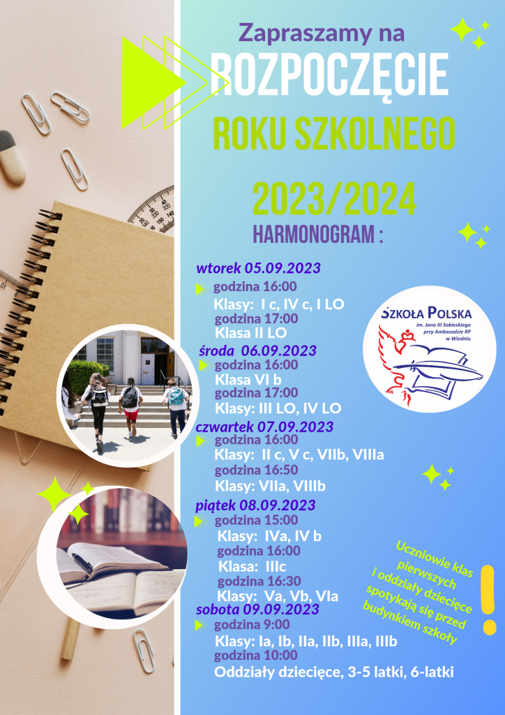 Rozpoczęcie roku szkolnego 2023/24