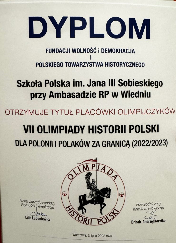 Rozdanie nagród – Olimpiada i Konkurs Historii Polski