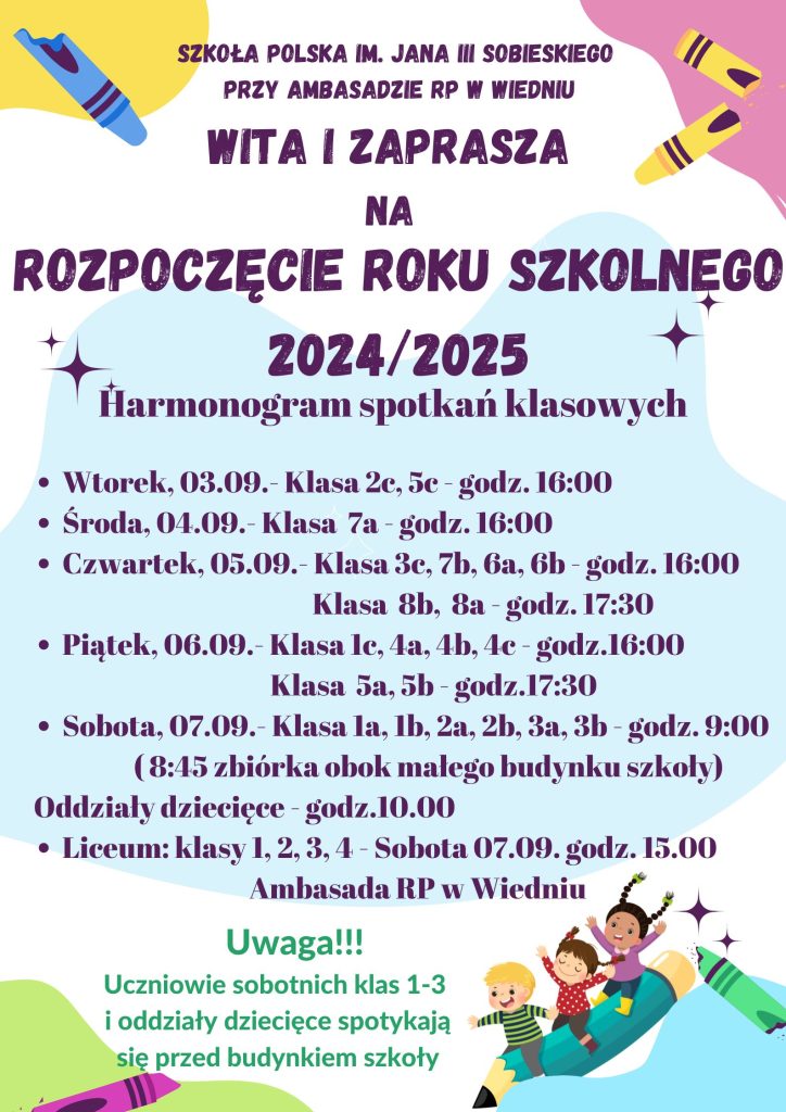 Rozpoczęcie roku szkolnego 2024/2025