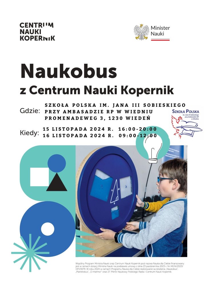 Niebawem do naszej szkoły przejedzie Naukobus !!!!