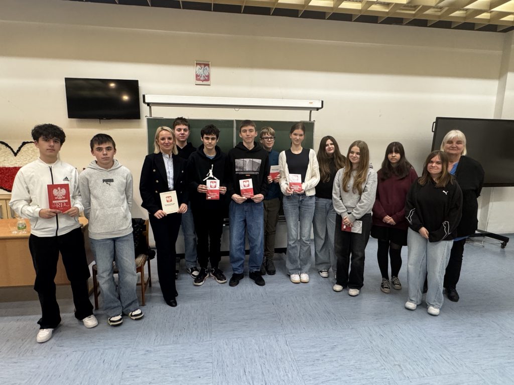 Lekcja obywatelska  z panią mecenas dr Agatą Wolińską-Umschaden.