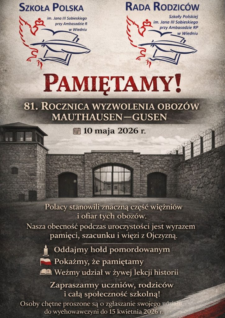 Zapraszamy do wzięcia udziału w 81 rocznicy wyzwolenia obozów Mauthausen-Gusen.