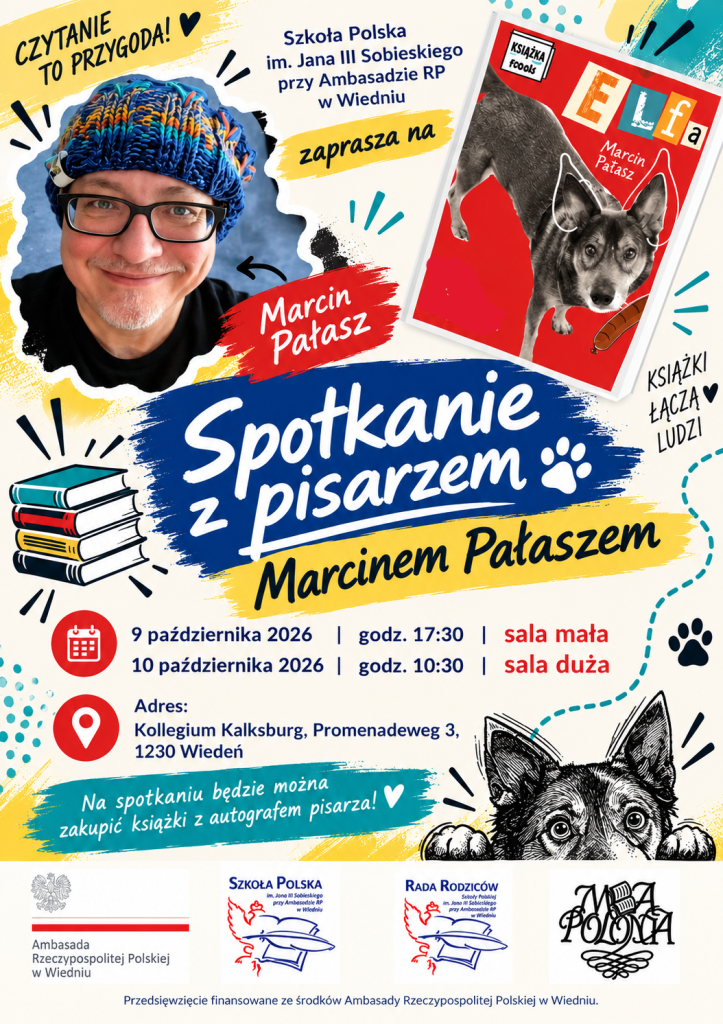 Zapraszamy na spotkanie z pisarzem Marcinem Pałaszem.